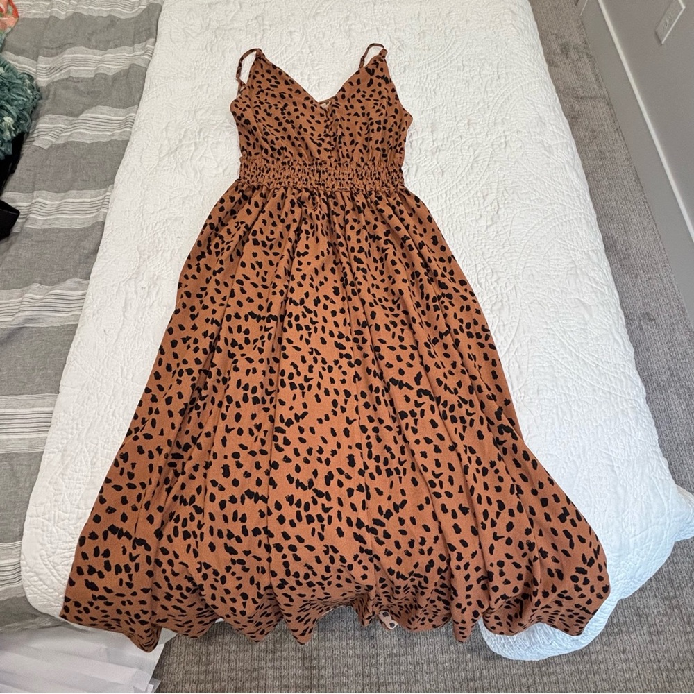 Leopard Print Sleeveless Dress